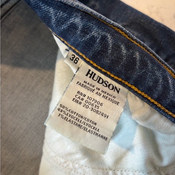 Hudson Men’s Byron Slim Straight Denim Jeans size 36 with 33” inseam like new - Picture 6 of 14